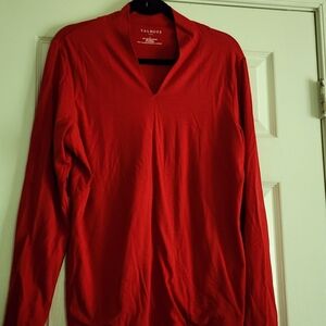 Talbots Red Long Sleeve Blouse